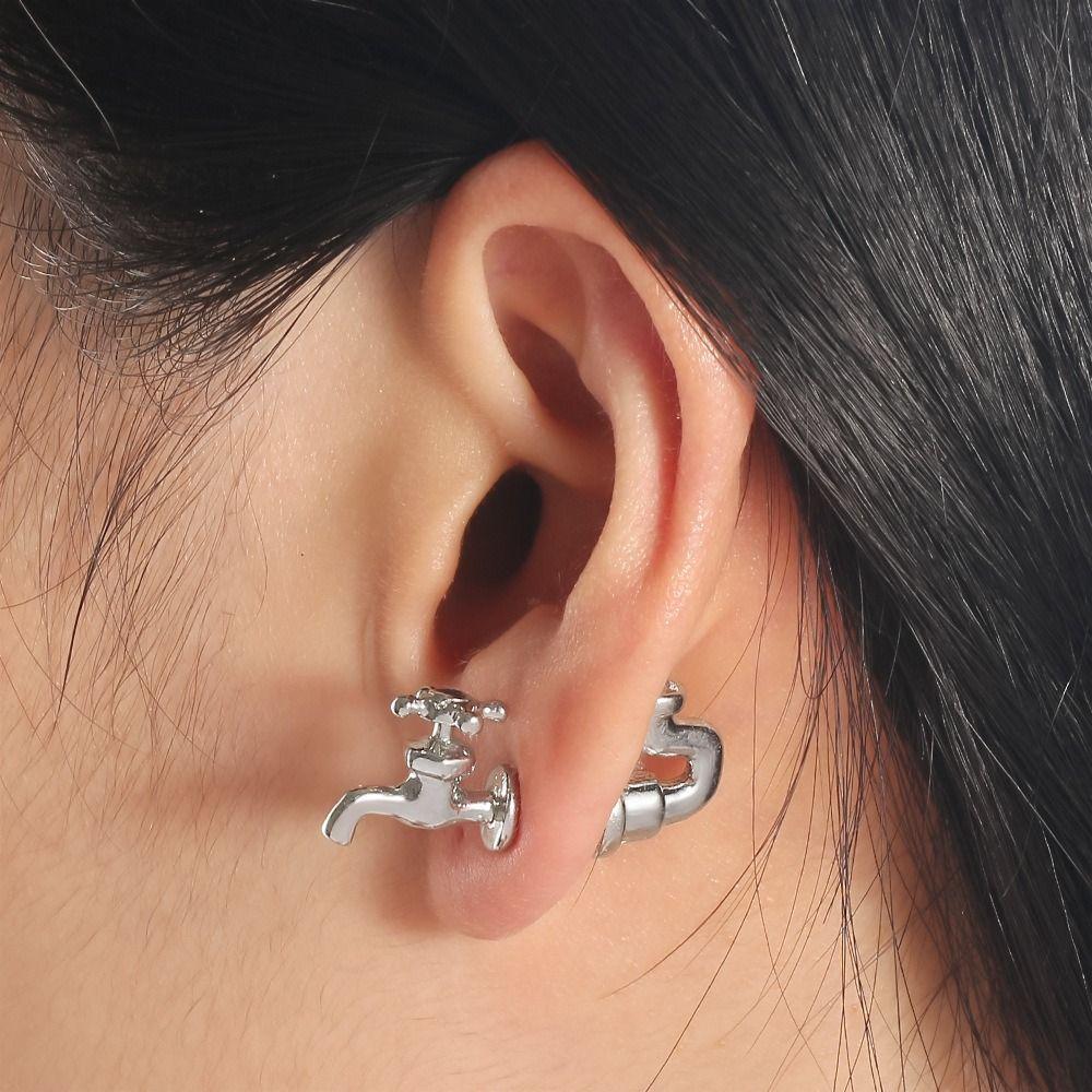 Странные серьги-гвоздики Серьги-гвоздики Серьги-гвоздики для водопроводного крана Серьги-гвоздики для мальчиков